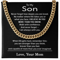 Load image into Gallery viewer, Son Gifts from Mom - To My Son Necklace from Mom

