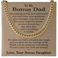 Load image into Gallery viewer, Bonus Dad Gifts from Daughter, to My Bonus Dad Necklace
