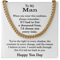 Load image into Gallery viewer, Birthday Gifts for Boyfriend from Girlfriend - To My Man Necklace
