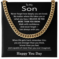 Load image into Gallery viewer, Birthday Jewelry for Son - To My Son Necklace
