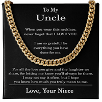 Load image into Gallery viewer, Uncle Gifts from Niece - To My Uncle Necklace from Niece - Custom Cuban Link Chain for Him
