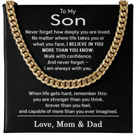 Load image into Gallery viewer, Son Gifts from Mom and Dad - To My Son Necklace
