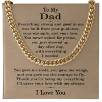 Load image into Gallery viewer, To My Dad Necklace - Stainless Steel Cuban Link Chain for Dad
