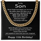 11th Birthday Gifts for Son - To My Son Necklace