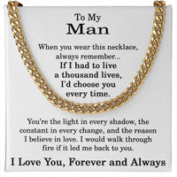 Load image into Gallery viewer, To My Man Gifts - Necklace for Husband from Wife - Gift Ideas for Boyfriend - To My Man Jewelry

