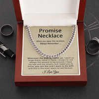 Load image into Gallery viewer, Promise Necklace for Him Stainless Steel - Always Remember Cuban Link Chain Necklace for Men
