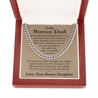 Load image into Gallery viewer, Bonus Dad Gifts from Daughter, to My Bonus Dad Necklace
