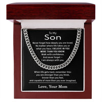 Load image into Gallery viewer, Son Gifts from Mom - To My Son Necklace from Mom

