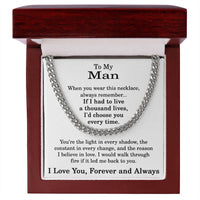 Load image into Gallery viewer, To My Man Gifts - Necklace for Husband from Wife - Gift Ideas for Boyfriend - To My Man Jewelry

