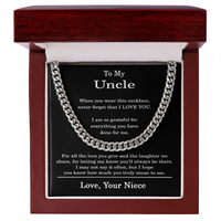 Load image into Gallery viewer, Uncle Gifts from Niece - To My Uncle Necklace from Niece - Custom Cuban Link Chain for Him
