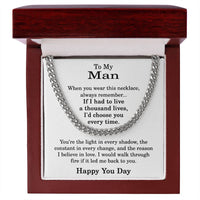 Load image into Gallery viewer, Birthday Gifts for Boyfriend from Girlfriend - To My Man Necklace
