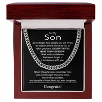 Load image into Gallery viewer, Son Graduation Gifts from Mom and Dad - Congrats Gifts for Son

