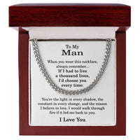 Load image into Gallery viewer, To My Man Necklace for Him - Boyfriend Gifts for Him
