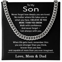 Load image into Gallery viewer, Son Gifts from Mom and Dad - To My Son Necklace
