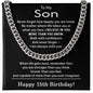 15th Birthday Gifts for Son - To My Son Necklace