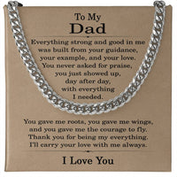 Load image into Gallery viewer, To My Dad Necklace - Stainless Steel Cuban Link Chain for Dad
