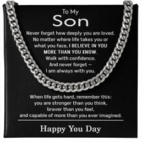 Load image into Gallery viewer, Birthday Jewelry for Son - To My Son Necklace
