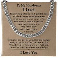Load image into Gallery viewer, To My Handsome Dad Necklace, Fathers Day Gift from Son and Daughter, Christmas Gifts for Dad
