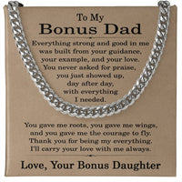 Load image into Gallery viewer, Bonus Dad Gifts from Daughter, to My Bonus Dad Necklace
