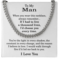 Load image into Gallery viewer, To My Man Necklace for Him - Boyfriend Gifts for Him
