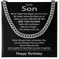 Birthday Gifts for Son - To My Son Necklace Stainless Steel Cuban Link Chain