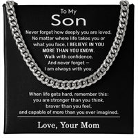 Load image into Gallery viewer, Son Gifts from Mom - To My Son Necklace from Mom

