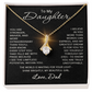 To My Daughter Necklace from Dad Daughter Gift from Father to  Daughter Jewelry with Pendant Braver Stronger