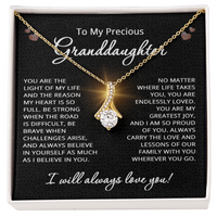 Load image into Gallery viewer, To My Granddaughter Necklace from Grandpa Grandma Precious Granddaughter Gift Birthday Christmas Be Strong Brave from Grandmother Grandfather Grandparent
