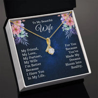 Load image into Gallery viewer, To My Beautiful Wife Necklace Wife Christmas Gift Wife Valentine's Day Gifts for Women ShineOn Fulfillment
