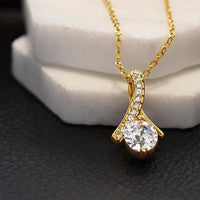 Load image into Gallery viewer, To My Daughter Necklace from Dad Daughter Gift from Father to  Daughter Jewelry with Pendant Braver Stronger

