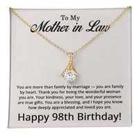 Load image into Gallery viewer, 98th Birthday Gifts for Mother in Law - To My Mother in Law Necklace
