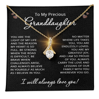 Load image into Gallery viewer, To My Granddaughter Necklace from Grandpa Grandma Precious Granddaughter Gift Birthday Christmas Be Strong Brave from Grandmother Grandfather Grandparent
