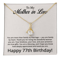 Load image into Gallery viewer, 77th Birthday Gifts for Mother in Law - To My Mother in Law Necklace
