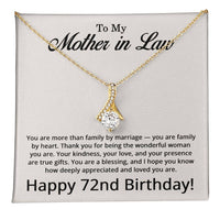 Load image into Gallery viewer, 72nd Birthday Gifts for Mother in Law - To My Mother in Law Necklace
