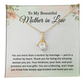 Mother in Law Gifts - To My Beautiful Mother in Law Necklace Jewelry for Her