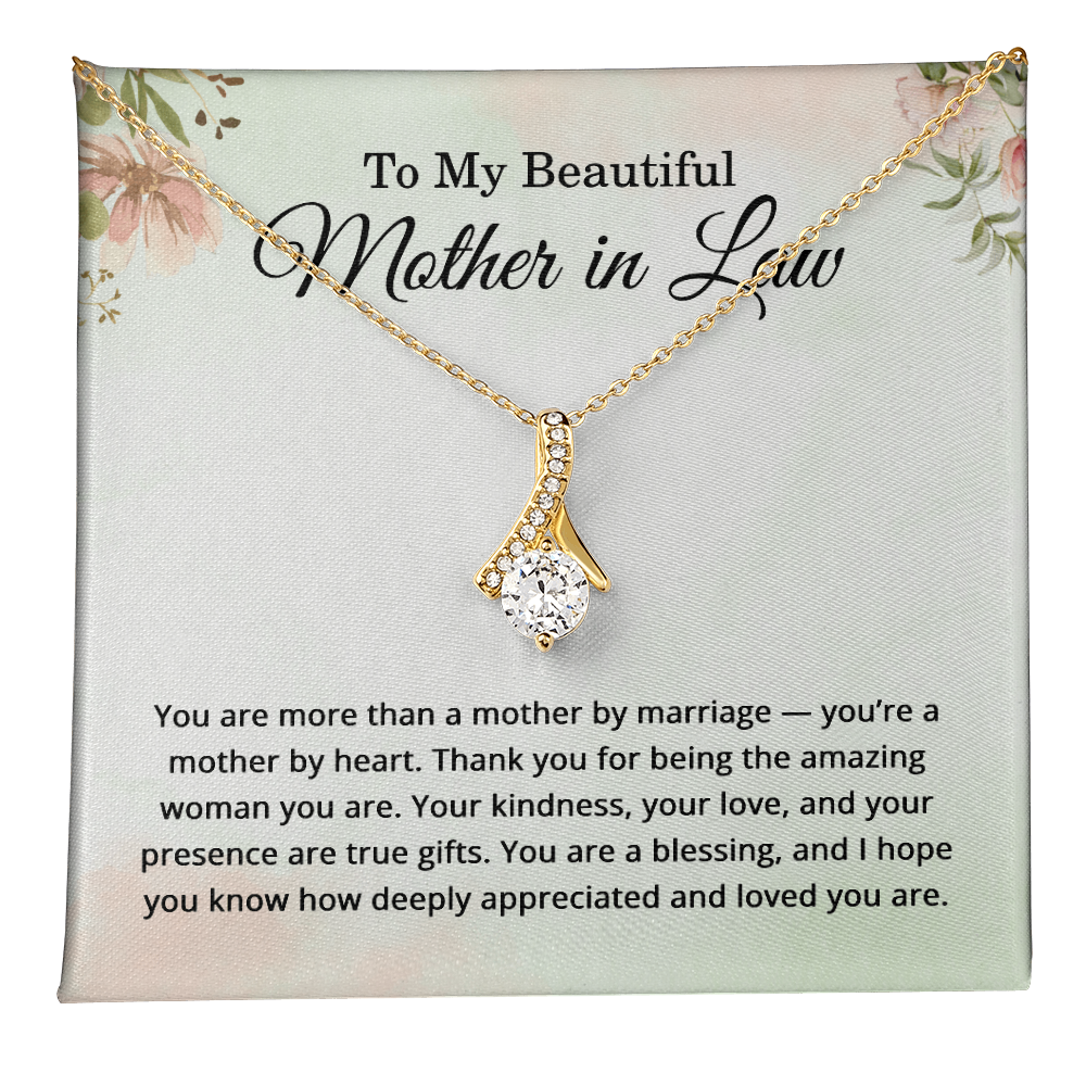 Mother in Law Gifts - To My Beautiful Mother in Law Necklace Jewelry for Her