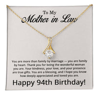 Load image into Gallery viewer, 94th Birthday Gifts for Mother in Law - To My Mother in Law Necklace
