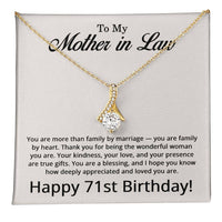 Load image into Gallery viewer, 71st Birthday Gifts for Mother in Law - To My Mother in Law Necklace
