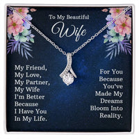 Load image into Gallery viewer, To My Beautiful Wife Necklace Wife Christmas Gift Wife Valentine's Day Gifts for Women ShineOn Fulfillment
