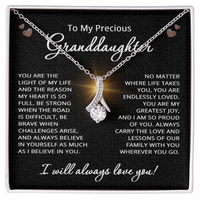 Load image into Gallery viewer, To My Granddaughter Necklace from Grandpa Grandma Precious Granddaughter Gift Birthday Christmas Be Strong Brave from Grandmother Grandfather Grandparent
