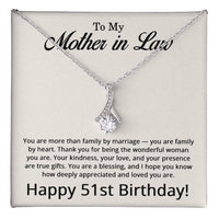 Load image into Gallery viewer, 51st Birthday Gifts for Mother in Law - To My Mother in Law Necklace
