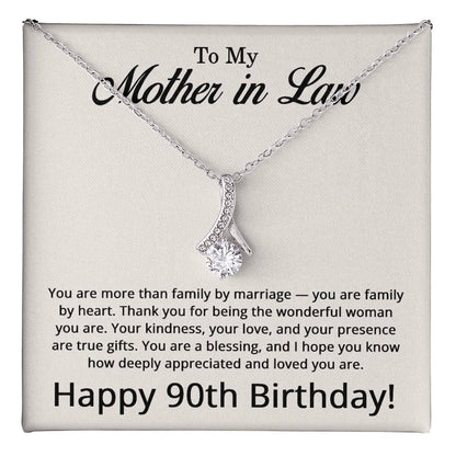 90th Birthday Gifts for Mother in Law - To My Mother in Law Necklace