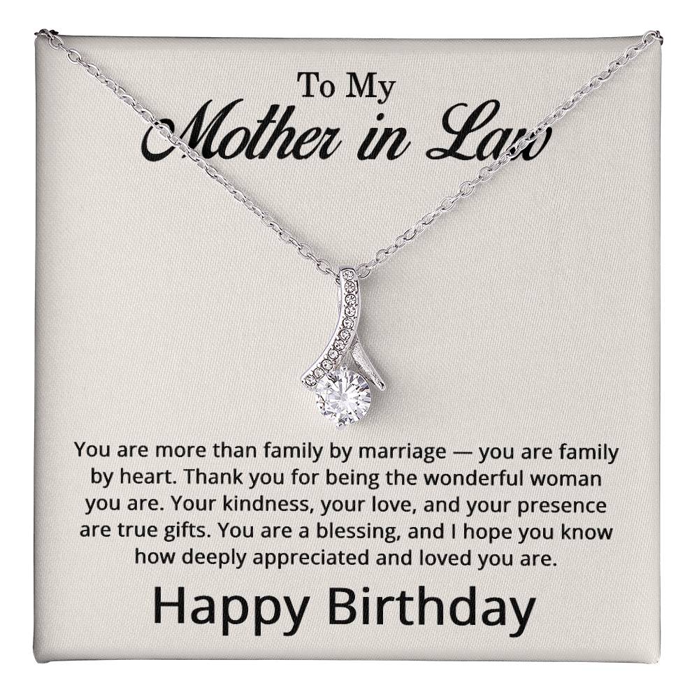 Birthday Gifts for Mother in Law - To My Mother-in-Law Necklace