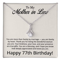 Load image into Gallery viewer, 77th Birthday Gifts for Mother in Law - To My Mother in Law Necklace
