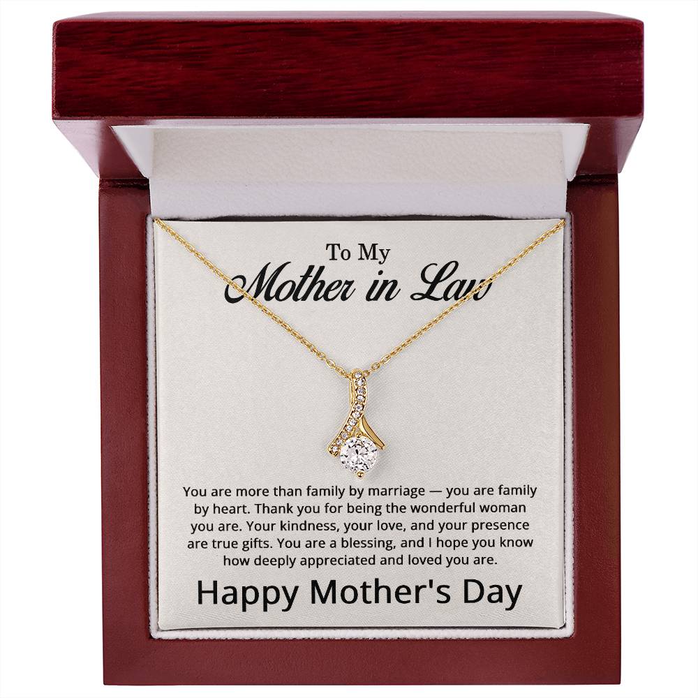 Mother in Law Mothers Day Gift – Alluring Beauty Pendant Mother‑in‑Law Necklace