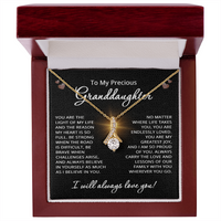 Load image into Gallery viewer, To My Granddaughter Necklace from Grandpa Grandma Precious Granddaughter Gift Birthday Christmas Be Strong Brave from Grandmother Grandfather Grandparent

