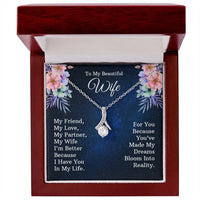 Load image into Gallery viewer, To My Beautiful Wife Necklace Wife Christmas Gift Wife Valentine's Day Gifts for Women ShineOn Fulfillment
