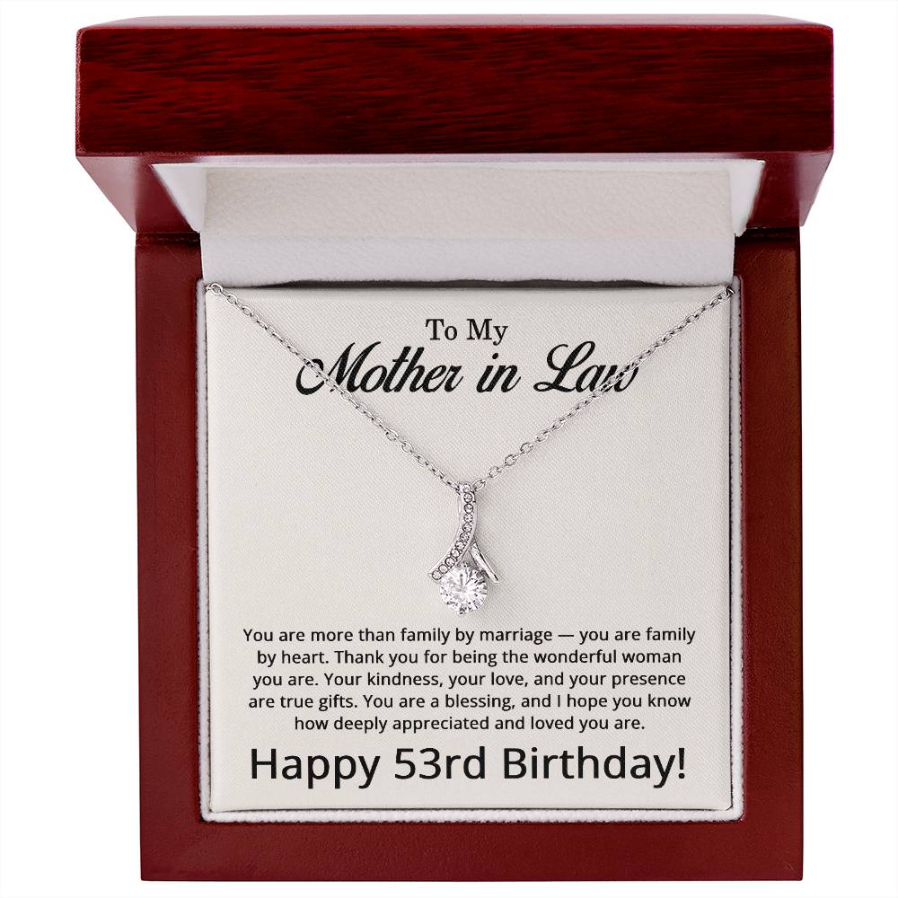 53rd Birthday Gifts for Mother in Law - To My Mother in Law Necklace
