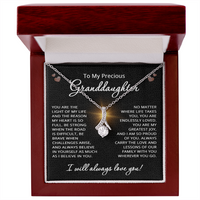 Load image into Gallery viewer, To My Granddaughter Necklace from Grandpa Grandma Precious Granddaughter Gift Birthday Christmas Be Strong Brave from Grandmother Grandfather Grandparent
