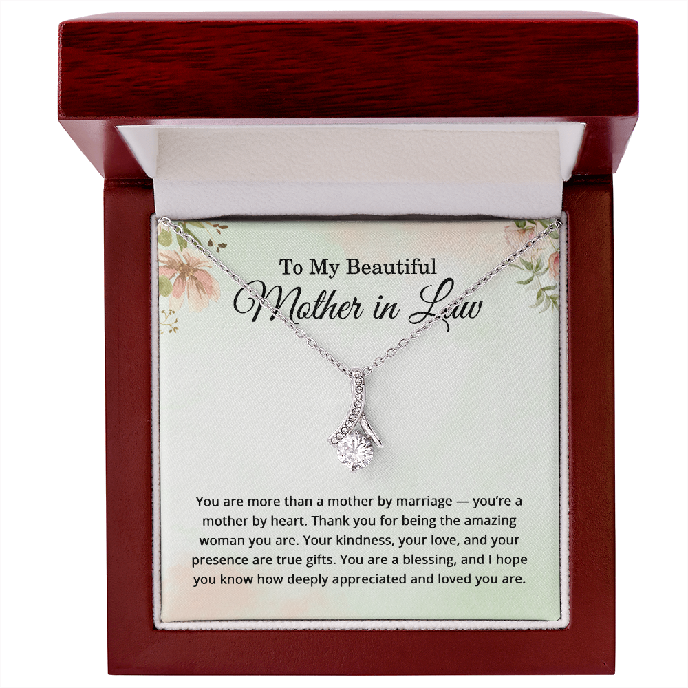 Mother in Law Gifts - To My Beautiful Mother in Law Necklace Jewelry for Her